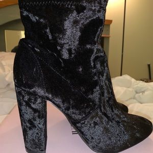 Just Fab Velvet Booties